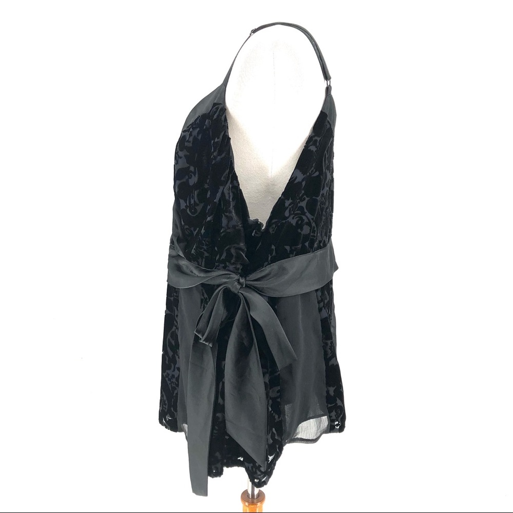 Lane Bryant Black Velvet and Satin Sleeveless Tank - Picture 3 of 6
